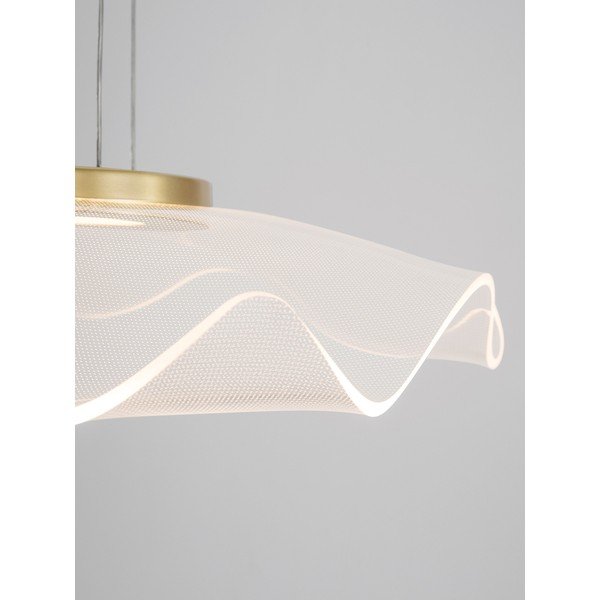 Aluminiowa lampa wisząca LED w kolorze złota z kloszem ze szkła akrylowego Siderno – Nova Luce-image-3