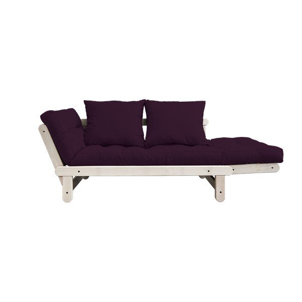 Sofa rozkładana Karup Beat Beech/Purple Plum-image-3