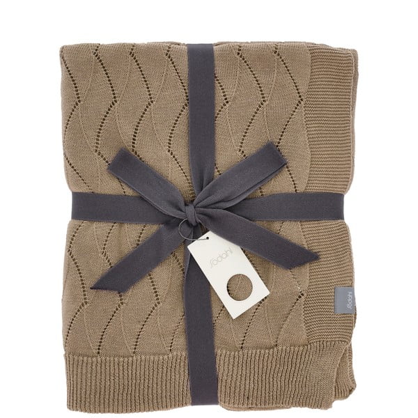 Brązowy koc dzianinowy 130x170 cm Gentle – Södahl-image-3