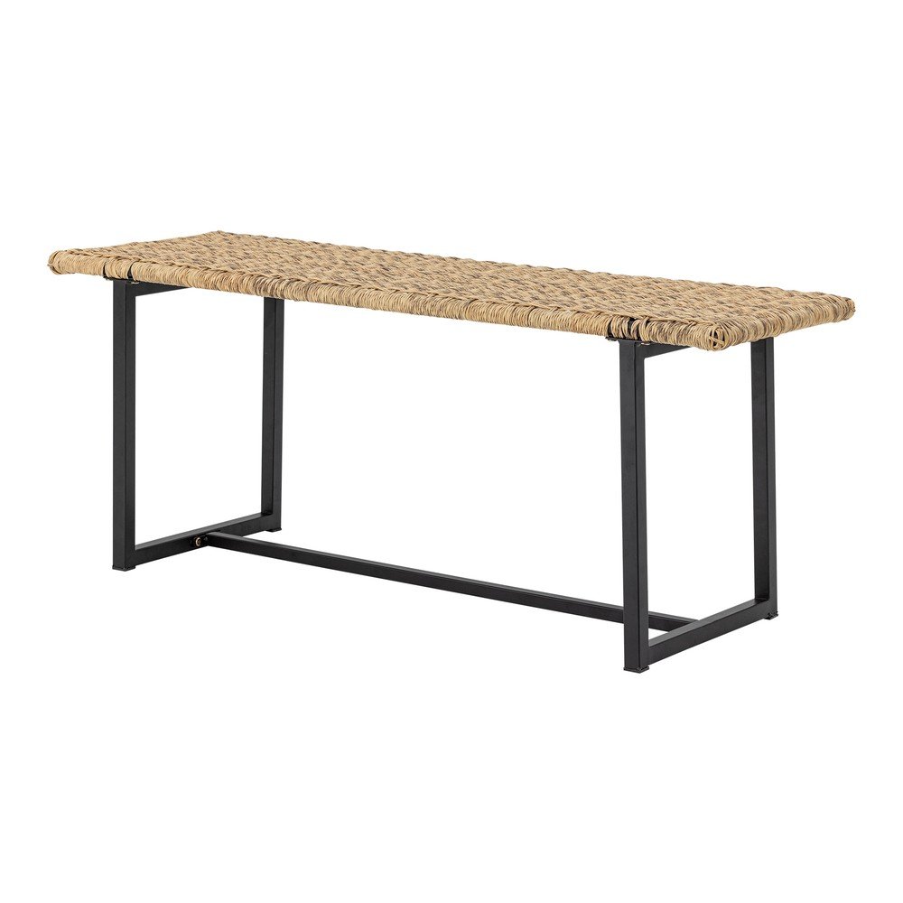 Rattanowa ławka ogrodowa w naturalnym kolorze Adilly – Bloomingville (zdjęcie 3)