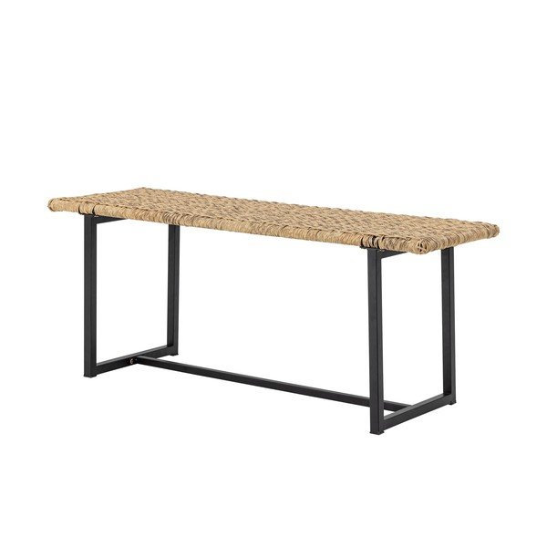 Rattanowa ławka ogrodowa w naturalnym kolorze Adilly – Bloomingville-image-2