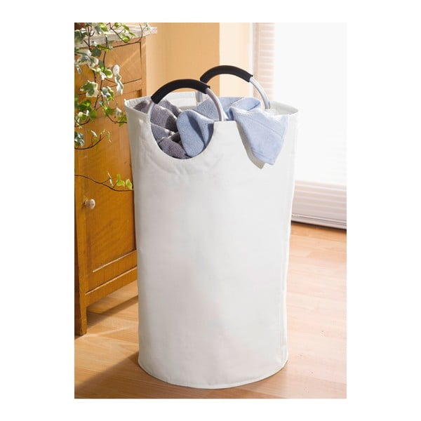 Biały tekstylny kosz na śmieci do segregacji odpadów 69 l Jumbo – Wenko-image-2