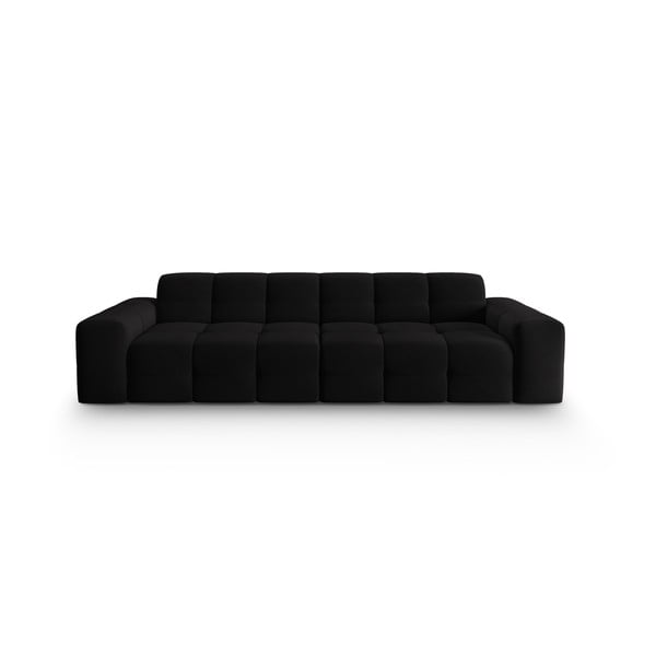 Czarna aksamitna sofa 255 cm Kendal – Micadoni Home