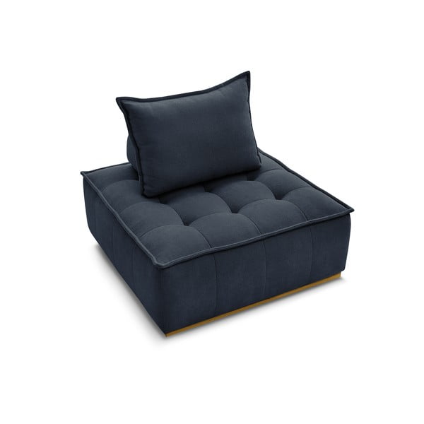 Ciemnoniebieski fotel z tkaniny szenilowej Elisa – Bobochic Paris-image-4