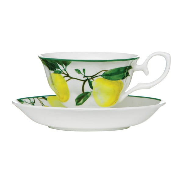 Filiżanka ze spodkiem Premier Housewares Lemon Tree, 160 ml