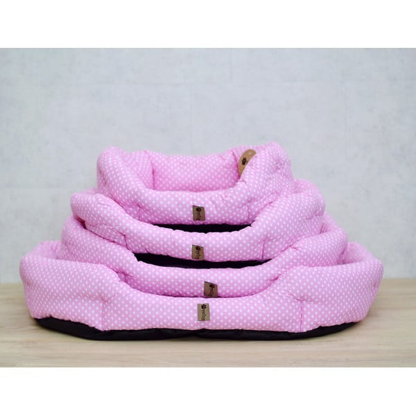Różowe bawełniane legowisko 65x50 cm Pinky – Petsy-image-3