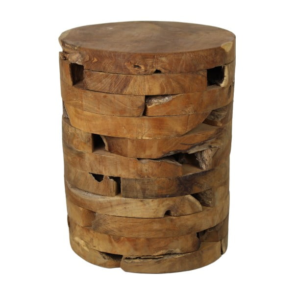 Stołek z drewna tekowego HSM Collection Bata