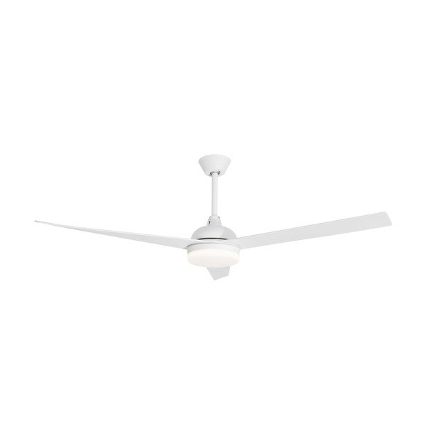 Metalowa lampa sufitowa LED w matowym białym kolorze ze szklanym kloszem Flow – Nova Luce