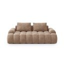 Jasnobrązowa aksamitna sofa 200 cm Linz – Cosmopolitan Design