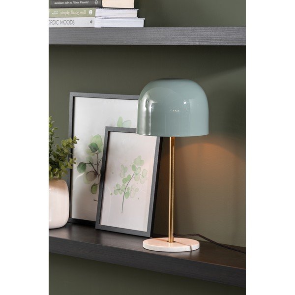 Miętowa lampa stołowa z metalowym kloszem (wysokość 50 cm) Manta – Leitmotiv-image-1
