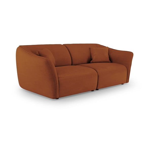 Ceglasta sofa z materiału bouclé 206 cm Tokyo – Cosmopolitan Design-image-1