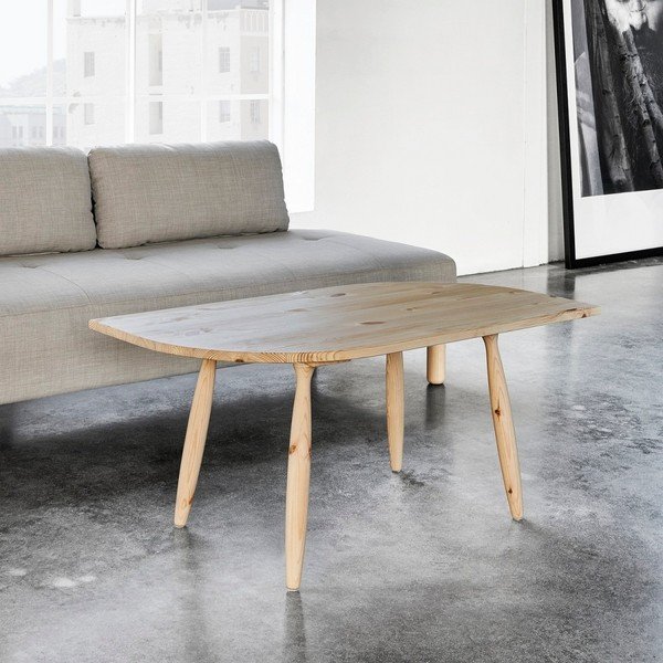 Stolik z drewna sosnowego Karup Leaf-image-2