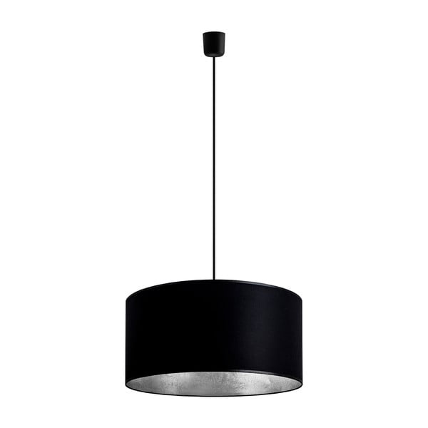 Czarna lampa wisząca z elementami w kolorze srebra Sotto Luce Mika, Ø 50 cm