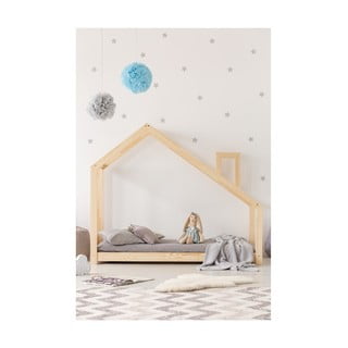 Łóżko w kształcie domku z drewna sosnowego Adeko Mila DMS, 140x200 cm