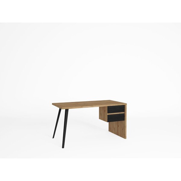 Biurko z blatem w dekorze dębu 69x136 cm Eliot – Marckeric-image-2