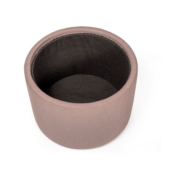 Jasnoróżowy stolik ze zdejmowanym blatem z drewna dębowego Askala Ibisco, ⌀ 56 cm-image-2