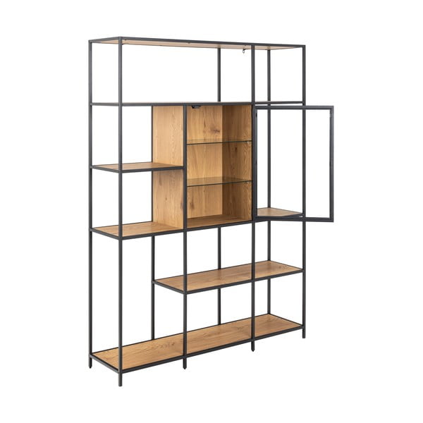 Regał w dekorze dębu 135x185 cm Seaford – Actona-image-3