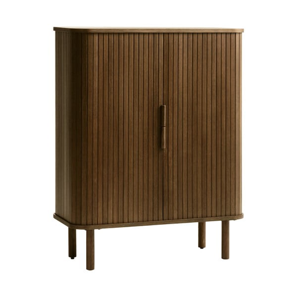 Brązowa szafka w dekorze dębu z drzwiami przesuwnymi 113x90 cm Cavo – Unique Furniture-image-4