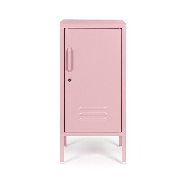 Jasnoróżowa metalowa szafka z zamkiem 35x76x40 cm Cambridge – Yes Everyday