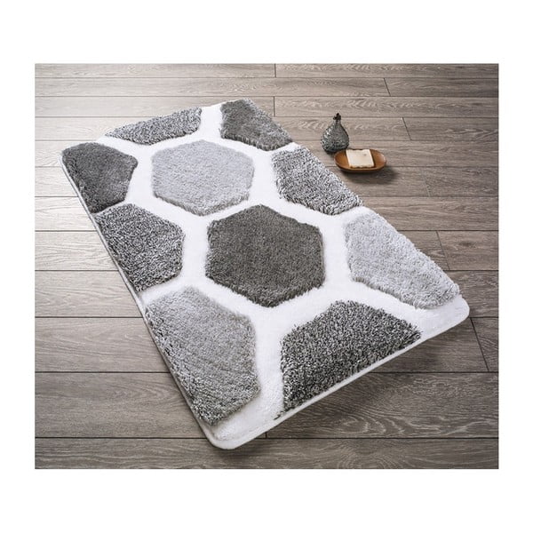 Szary dywanik łazienkowy Confetti Bathmats Tenedos, 70x120 cm