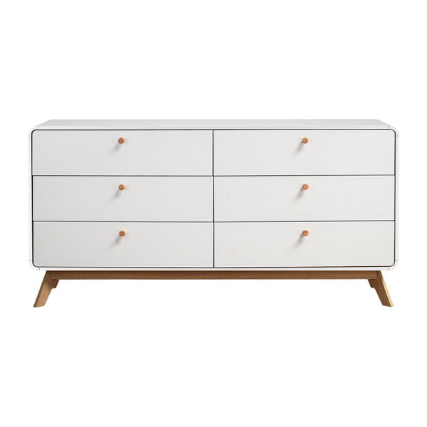 Biała niska komoda 150x74 cm Caitlin – Støraa-image-3