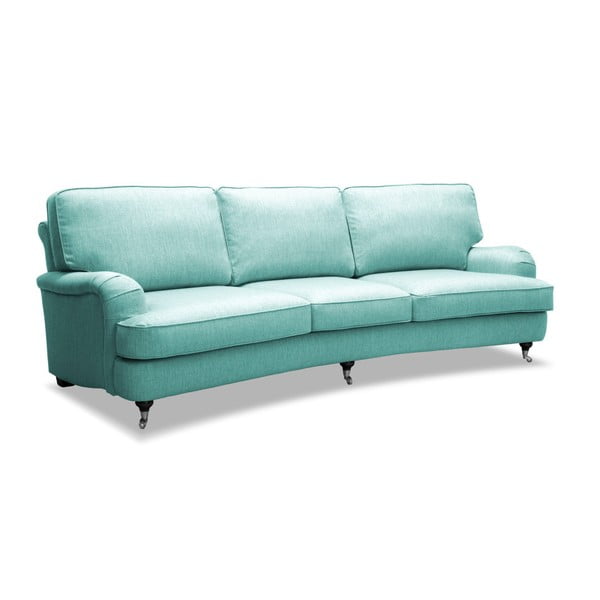 Jasnoturkusowa sofa 3-osobowa Vivonita William