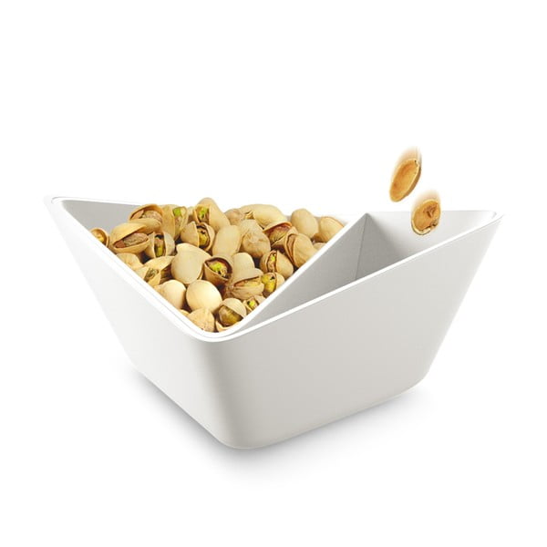 Potrójna miska Nut+Olive Bowl, biała