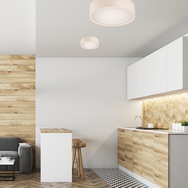 Biała lampa sufitowa ze szklanym kloszem ø 27 cm Eveline – LAMKUR-image-2