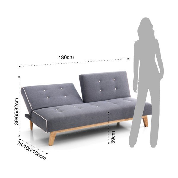 Szara rozkładana sofa Tomasucci Tweet A, szer. 180 cm-image-3