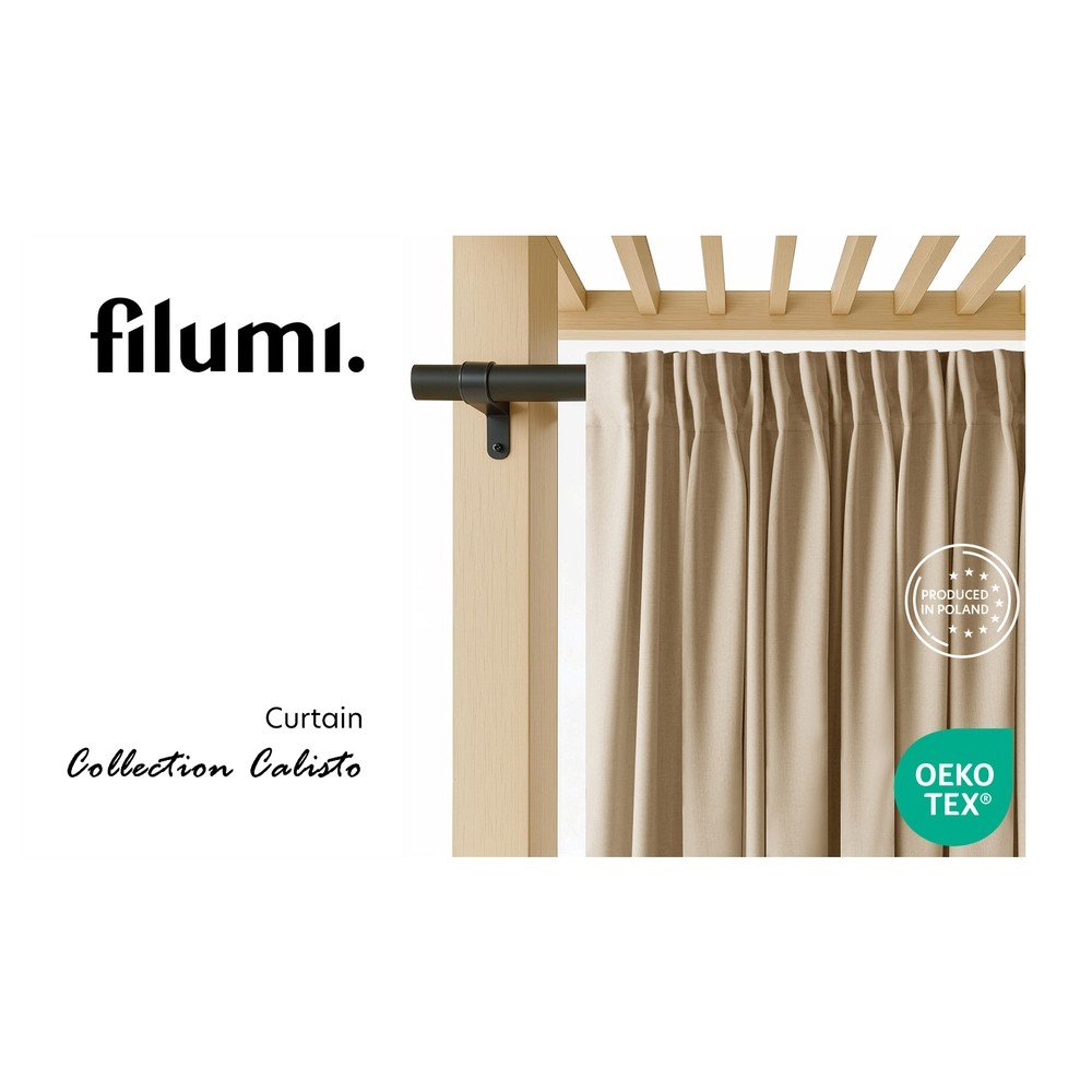 Beżowa zasłona częściowo zaciemniająca (dimout)/zewnętrzna 250x250 cm Calisto – Filumi (zdjęcie 5)