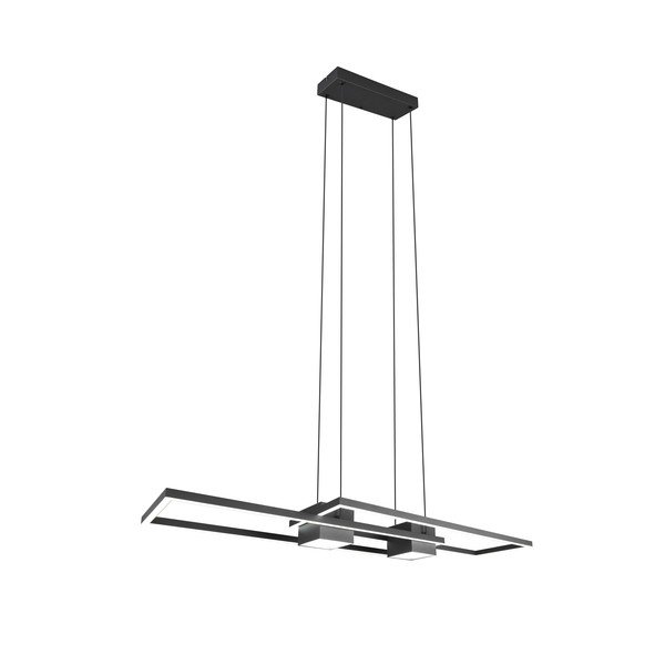 Lampa wisząca LED ze zdalnym sterowaniem i ściemniaczem w kolorze matowej czerni Albany – Trio-image-2