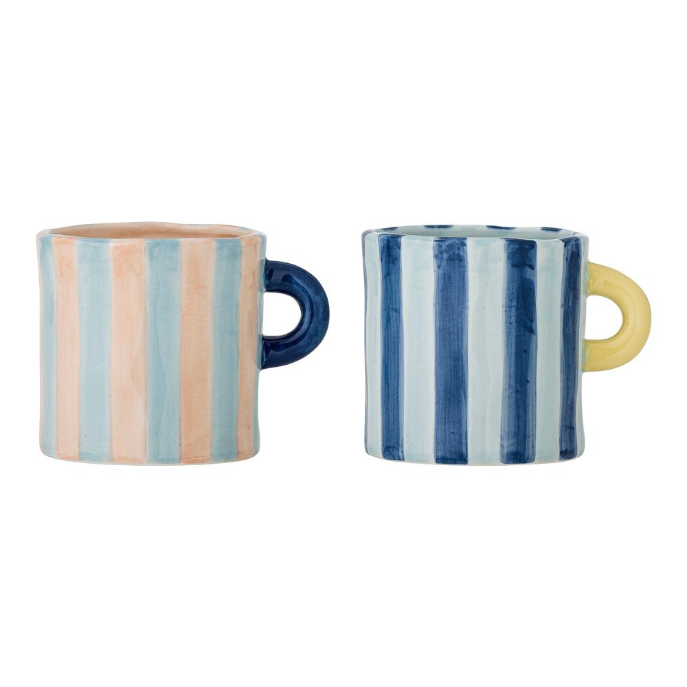 Niebiesko-różowe kubki ceramiczne zestaw 2 szt. 250 ml Phoenix – Bloomingville