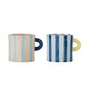 Niebieskie/różowe kubki zestaw 2 szt. ceramiczne 250 ml Phoenix – Bloomingville