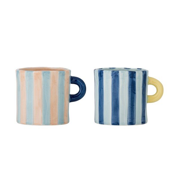 Niebieskie/różowe kubki zestaw 2 szt. ceramiczne 250 ml Phoenix – Bloomingville