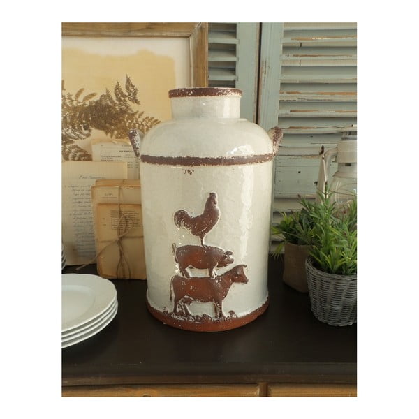 Pojemnik ceramiczny z wieczkiem Orchidea Milano Farm Animals, wys. 36 cm