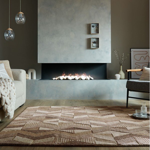 Brązowy wełniany dywan tkany ręcznie 200x290 cm Moda Asher – Flair Rugs-image-1