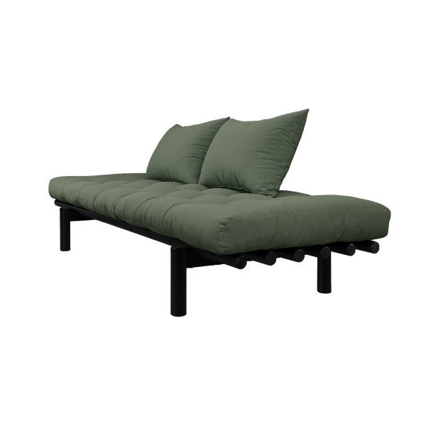 Sofa z zielonym pokryciem Karup Design Pace Black/Olive Green-image-1