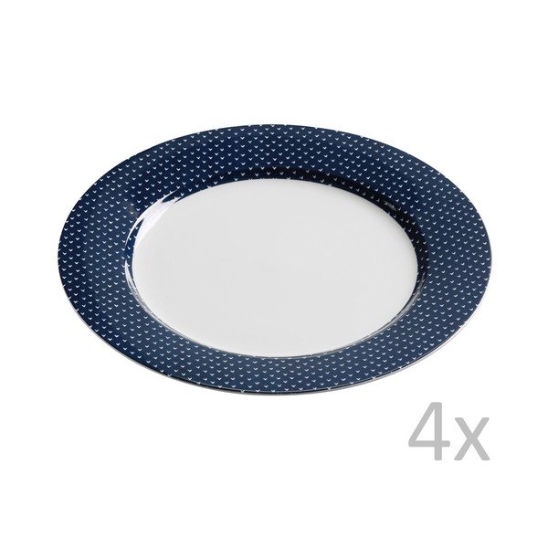 Zestaw 4 talerzy Maxwell & Williams Indigo Arrow