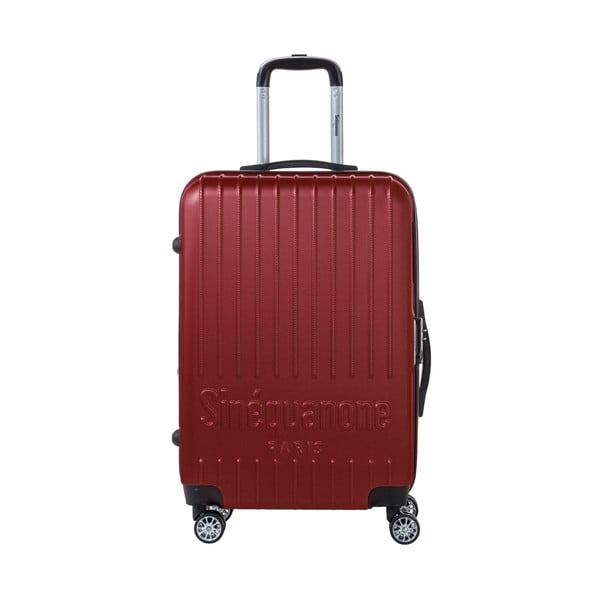 Ciemnoczerwona walizka na kółkach z zamkiem na kod SINEQUANONE Chandler, 70 l