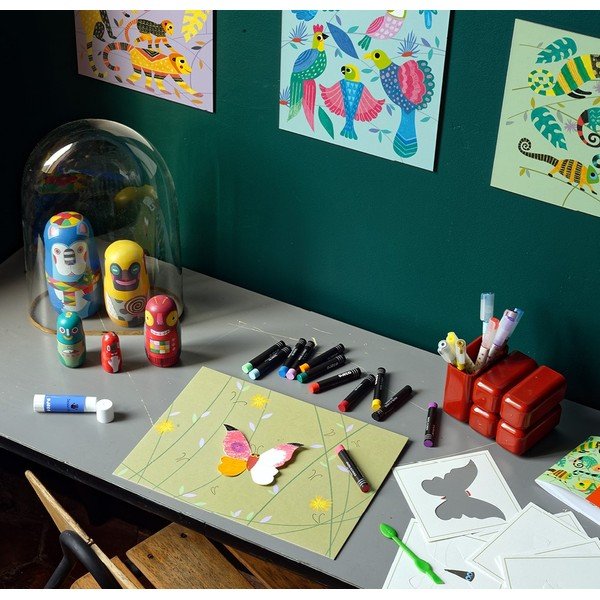 Zestaw artystyczny z olejnymi pastelami Djeco Atelier Jungle-image-1