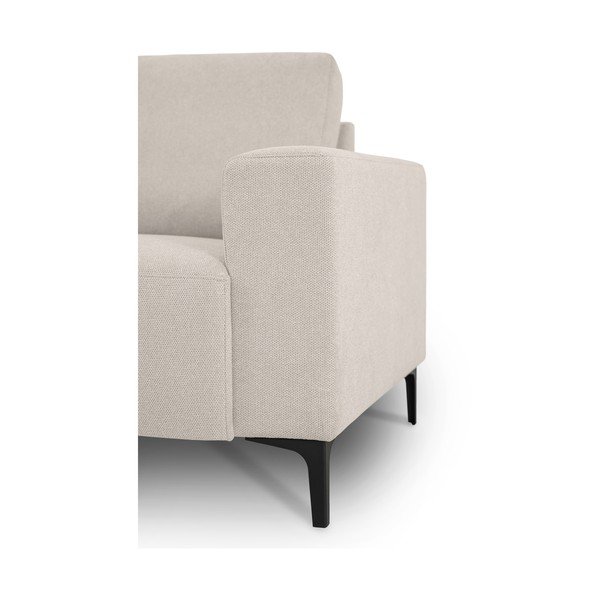 Beżowy narożnik z tkaniny szenilowej (lewostronny/z szezlongiem) Fabian – Scandic-image-4