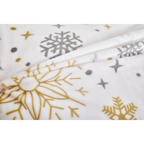 Kremowa pościel jednoosobowa z mikropluszu 140x200 cm Magic – My House-image-3