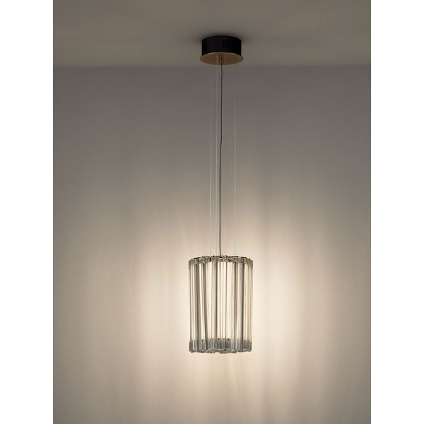 Stalowa lampa wisząca LED ze ściemniaczem w kolorze mosiądzu ø 22 cm Nol – Nova Luce-image-3