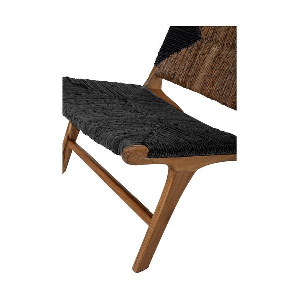 Czarno-brązowy fotel z plecionką Grant − Bloomingville-image-4