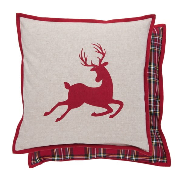 Poszewka na poduszkę Clayre & Eef Deer Christmas, 40x40 cm