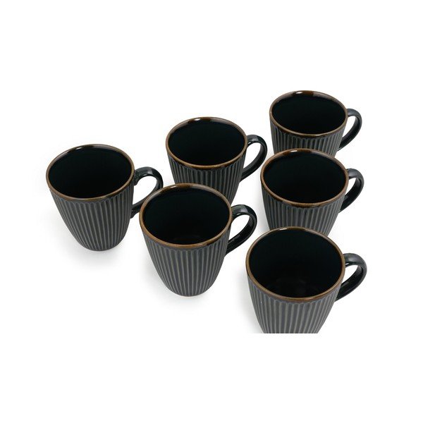 Ciemnozielone ceramiczne kubki zestaw 6 szt. 0.3 l – Hermia-image-4