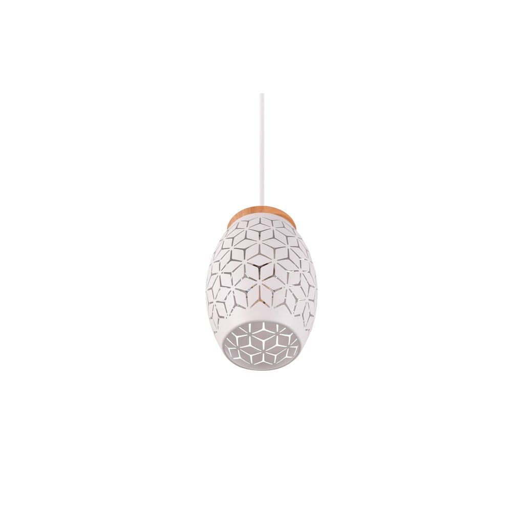 Biała lampa wisząca ø 15 cm Bidar – Reality (zdjęcie 4)