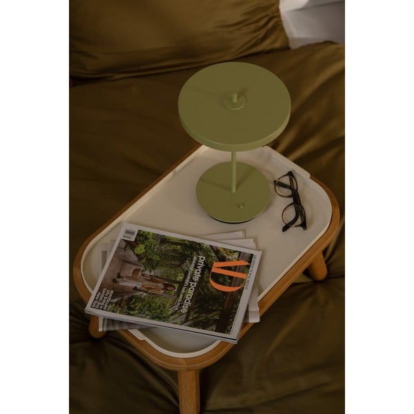 Zielona metalowa lampa stołowa LED z metalowym kloszem (wysokość 31 cm) Asteria Move – UMAGE-image-3