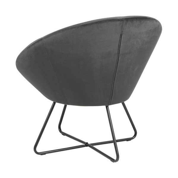 Szary aksamitny fotel Actona Center-image-3