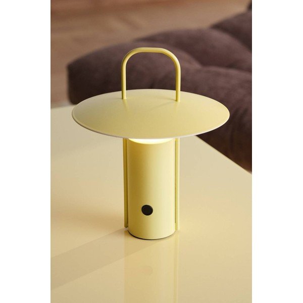 Żółta metalowa lampa stołowa LED ze ściemniaczem (wysokość 24 cm) Venna – Jotex-image-1